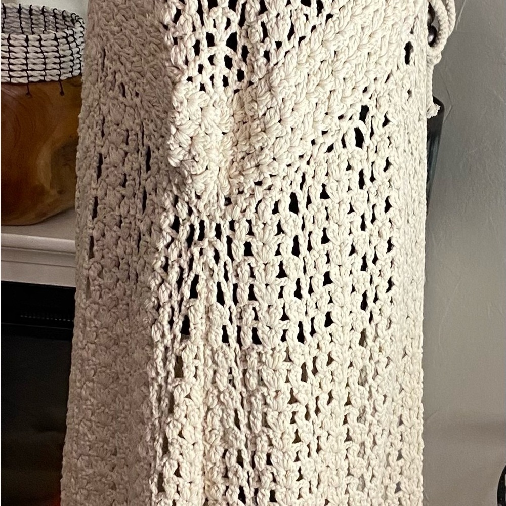Free People Ivory Crochet Duster - Picture 4 of 11